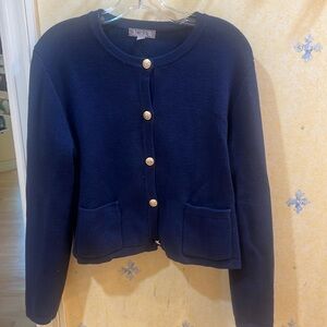 J. Crew navy blazer with gold buttons